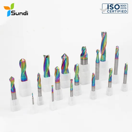 Sundi Excellent Performance 2 Flute Dlc Coating Custom Carbide Cutter for Side and Face Milling